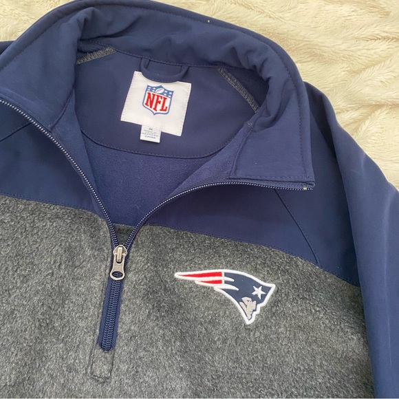 New England Patriots G-III Sports Navy Lightweight Quarter-Zip pullover - Picture 6 of 7